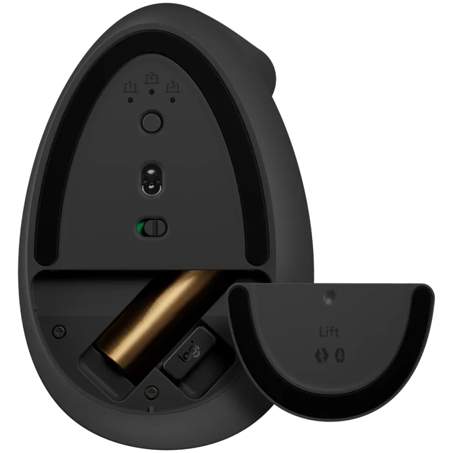 Мышь вертикальная беспроводная Logitech Lift Bluetooth Vertical Ergonomic, 6 кнопок, 4000 dpi, чёрная – купить недорого с доставкой по Алматы и Казахстану фото 6