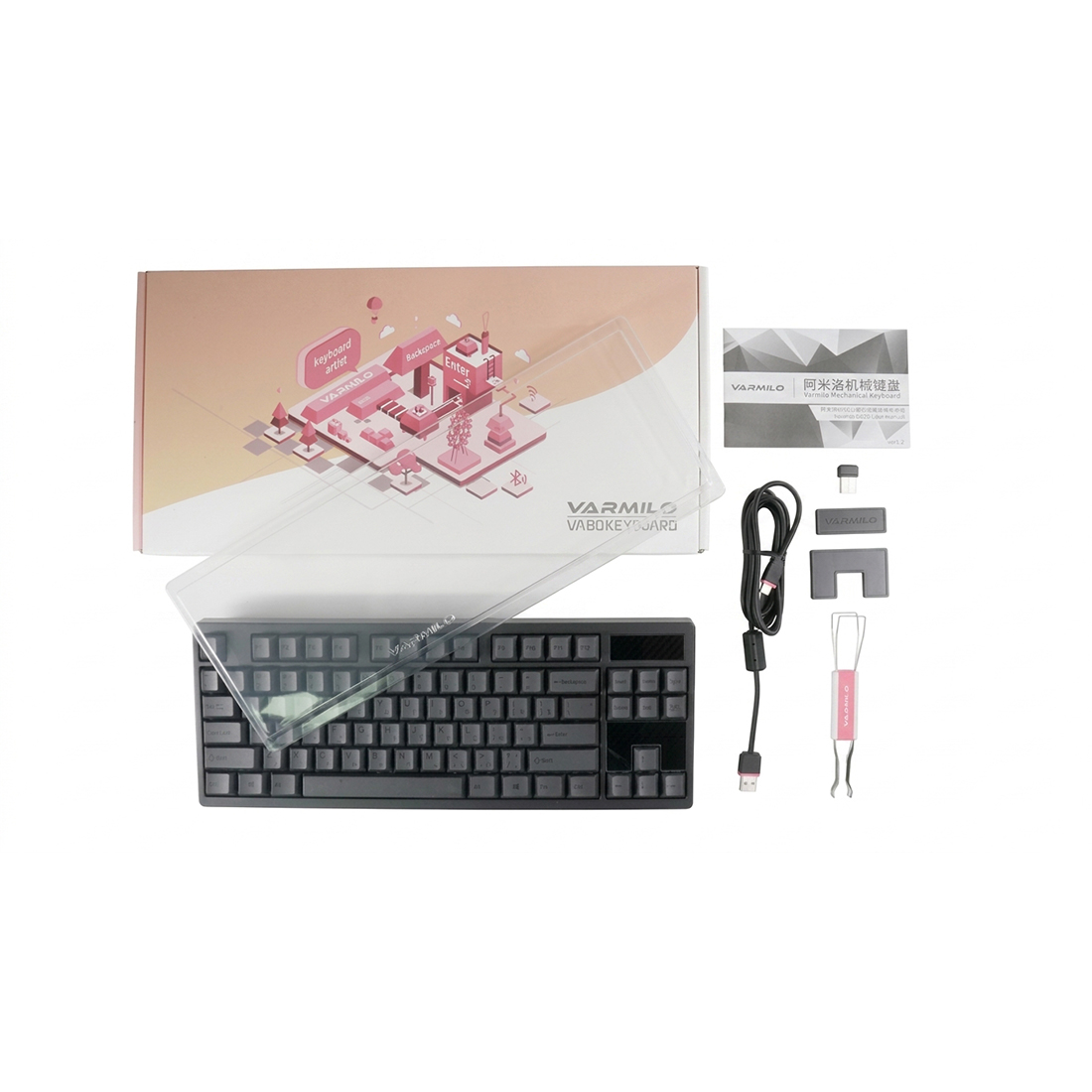 Клавиатура игровая механическая Varmilo Charcoal VA80 Kailh Prestige Silent, чёрная – купить недорого с доставкой по Алматы и Казахстану