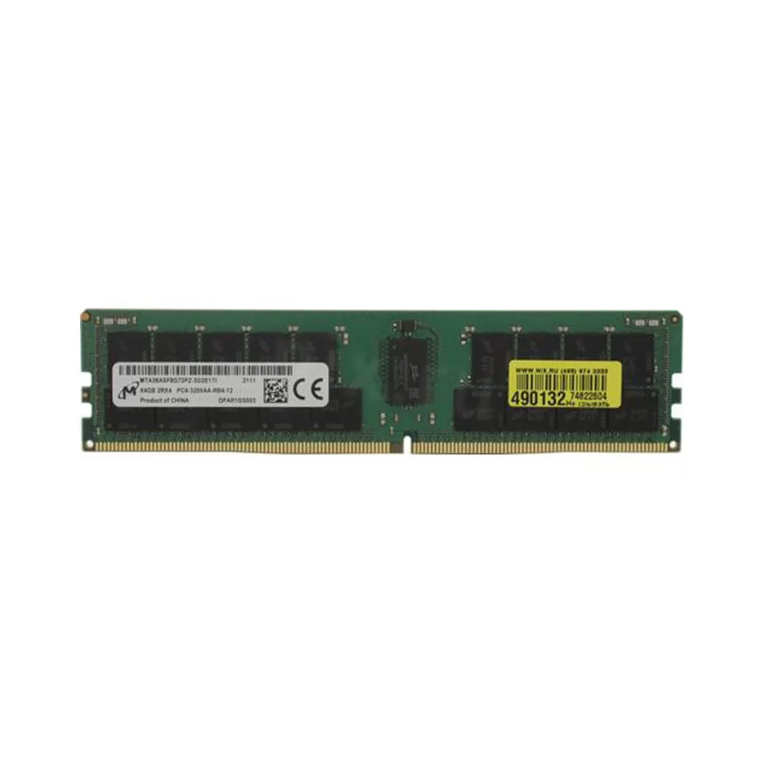 Модуль памяти MICRON MTA36ASF8G72PZ-3G2F1 DDR4 RDIMM 64GB 2Rx4 3200 CL22 (16Gbit) – купить недорого с доставкой по Алматы и Казахстану