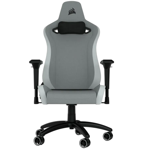 CORSAIR TC200 Leatherette Gaming Chair, Standard Fit - Light Grey/White – купить недорого с доставкой по Алматы и Казахстану