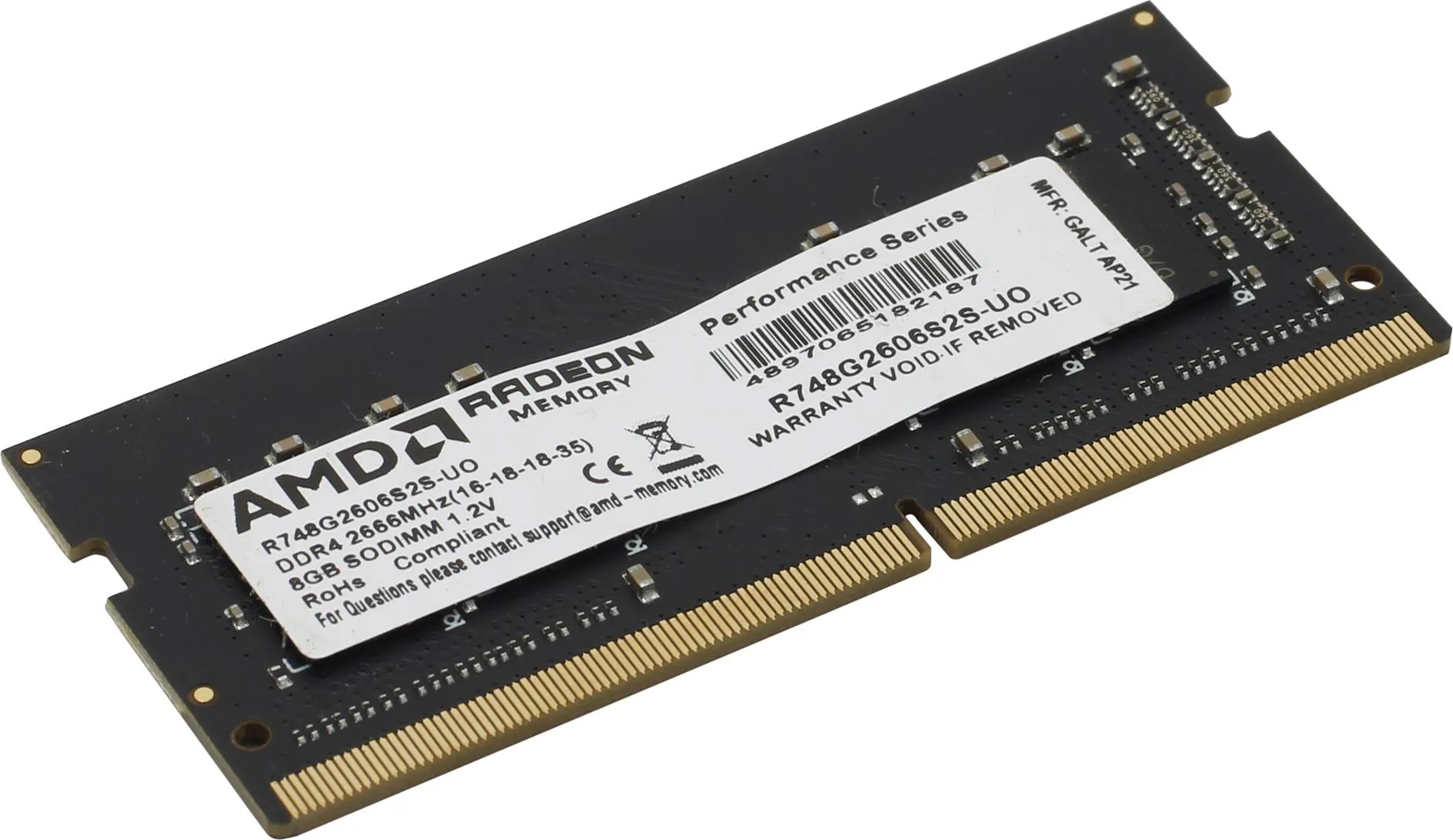 Оперативная память для ноутбука  8Gb DDR4 2666MHz AMD Radeon R7 Series R748G2606S2S-U Retail — оперативная память RAM
