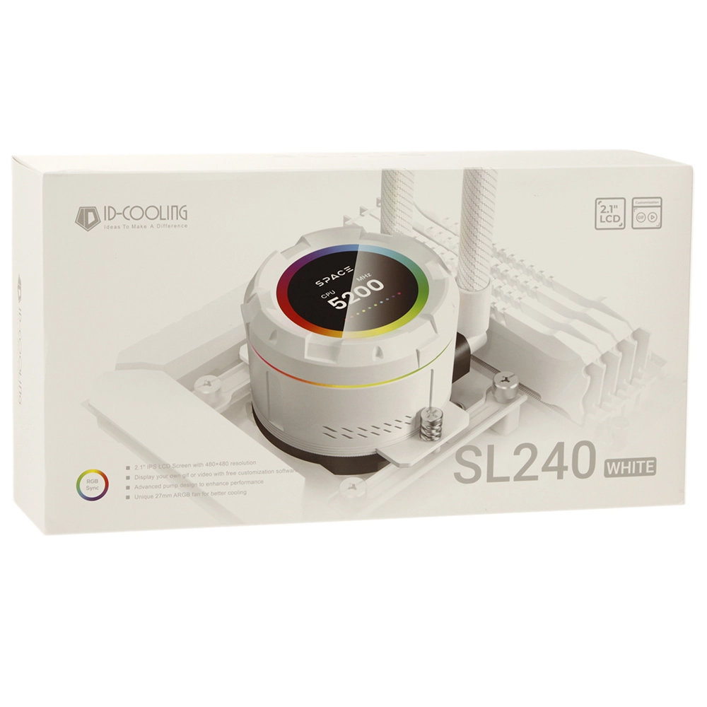 Система водяного охлаждения ID-Cooling SL240 White 240 мм – купить недорого с доставкой по Алматы и Казахстану фото 5