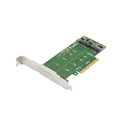 PCI-Ex8 I/O Card, Lr-Link Linkreal LRNV95N8 PCIe x8 to 2-Port M.2 NVMe Adapter (300701)