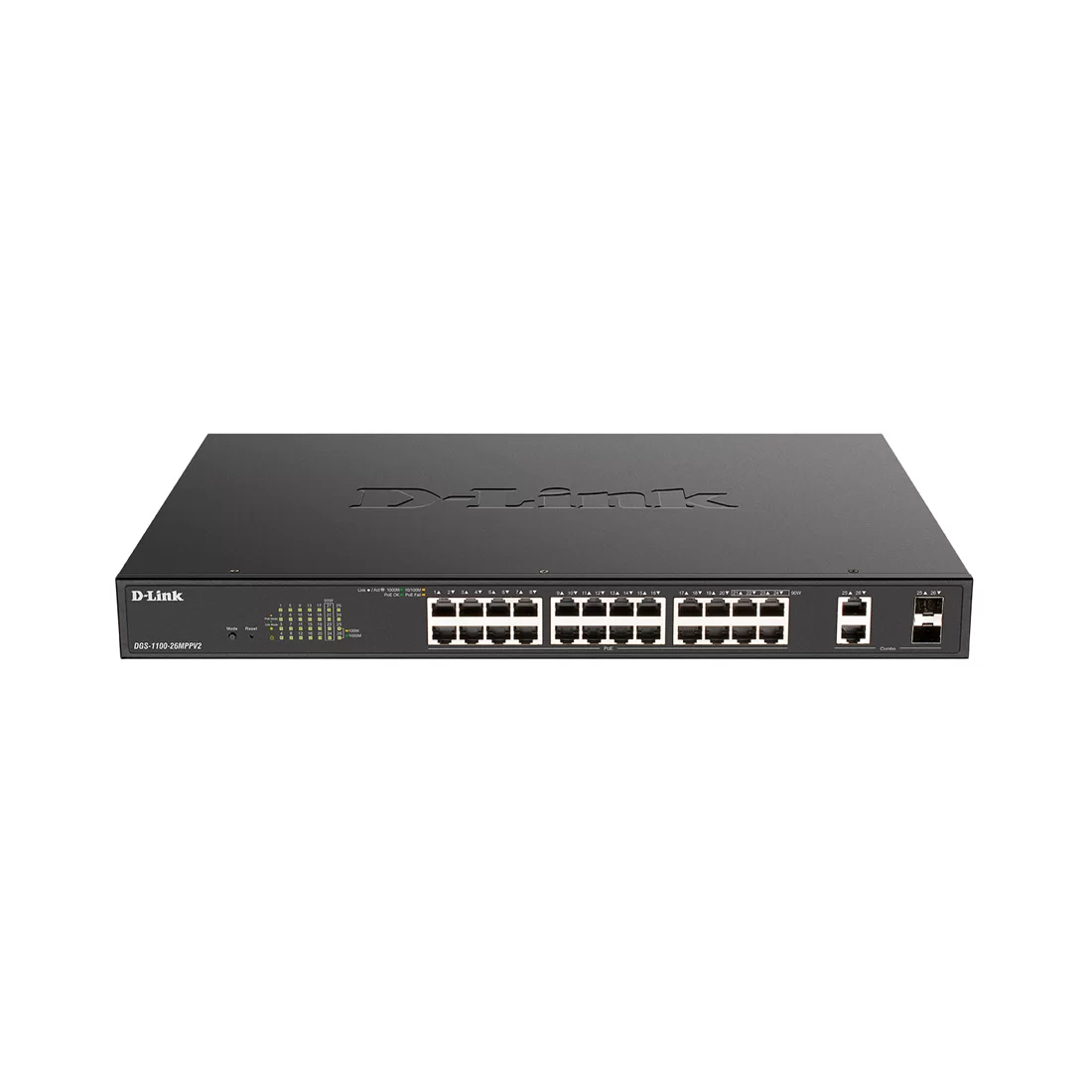 Коммутатор D-Link DGS-1100-26MPPV2/A3A, 24 порта 1 Гбит/с, 2×SFP, PoE++, управляемый L2 – купить недорого с доставкой по Алматы и Казахстану