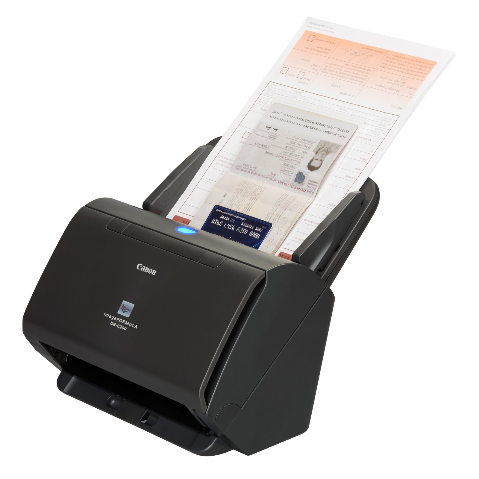 Сканер Canon imageFORMULA DR-C240 + Readiris PDF 25, протяжный, A4, 45 стр/мин (0651C003/bundle) сканер