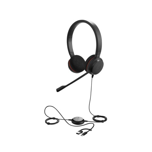 Гарнитура Jabra EVOLVE 20 Stereo MS USB C/A adapter — купить в Казахстане | neom.kz
