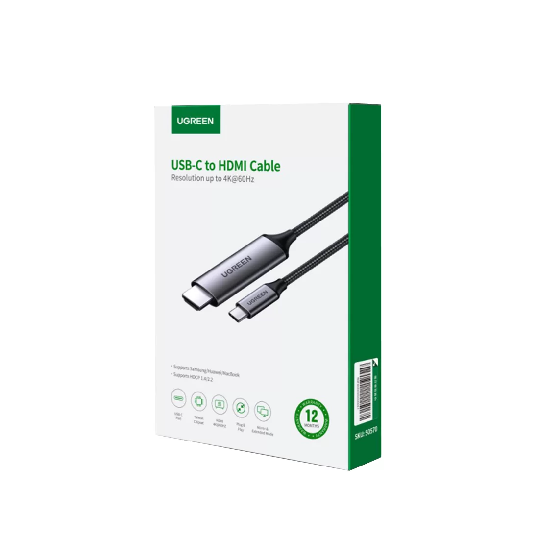 Интерфейсный кабель Ugreen MM142 USB Type-C to HDMI – купить недорого с доставкой по Алматы и Казахстану фото 2