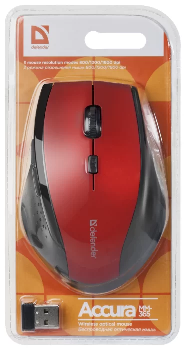 Компьютерная мышь Defender Accura MM-365 Red – купить недорого с доставкой по Алматы и Казахстану фото 4