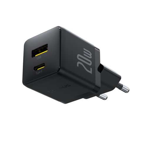 Адаптер питания Baseus Palm C+U 20W Black (P10111608113-00) — купить в Казахстане | neom.kz