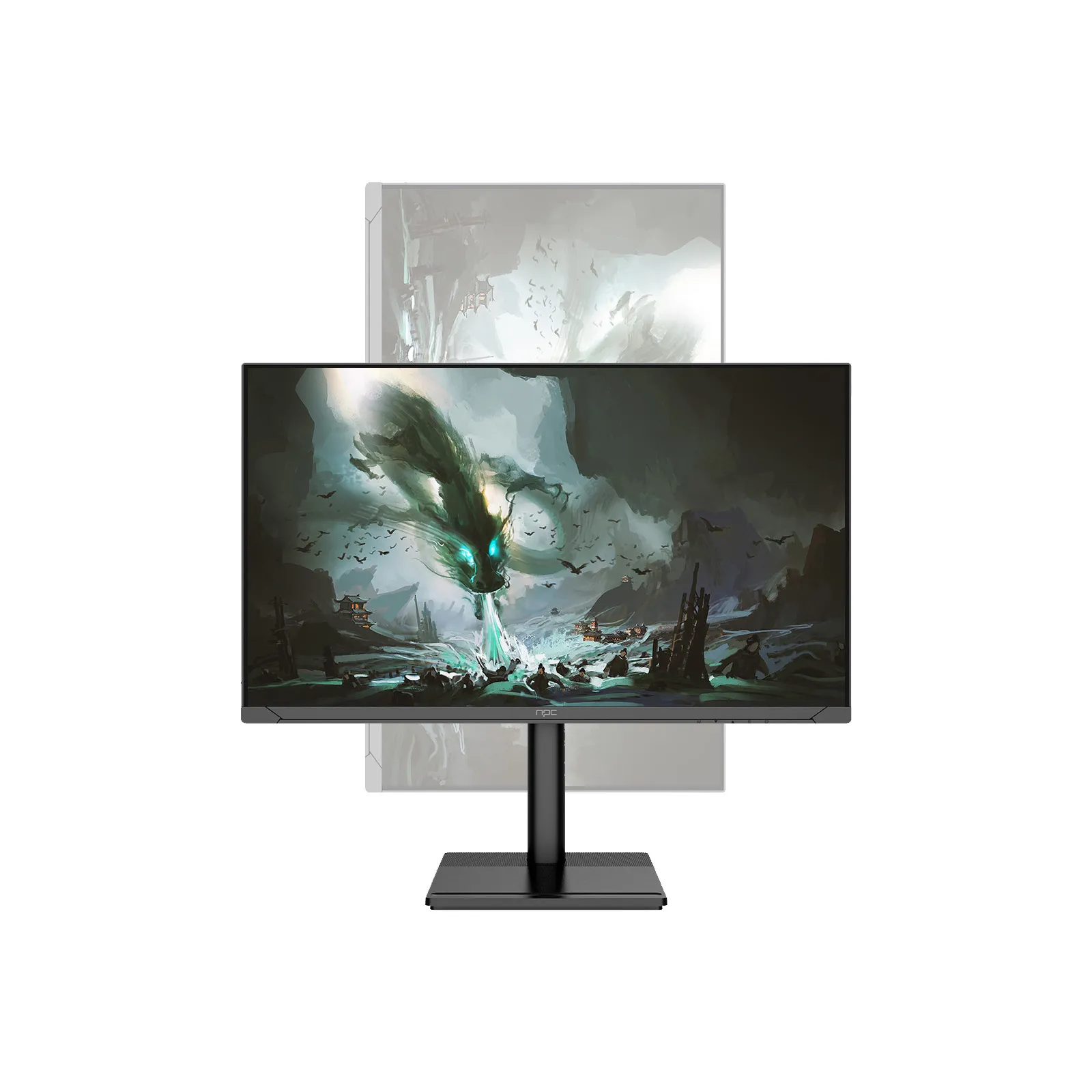 Монитор  27" NPC MD2733-K, FHD IPS, 180Hz, 1ms, 300 cd/m2, 1000:1, DP/HDMI, USB, Pivot, Spk 2x3W – купить недорого с доставкой по Алматы и Казахстану фото 3