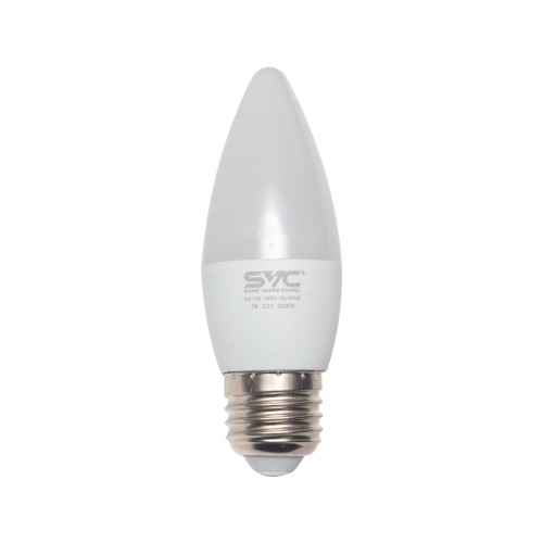 Эл. лампа светодиодная SVC LED C35-7W-E27-3000K, Тёплый – купить в интернет-магазине Neom.kz по выгодной цене в Казахстане