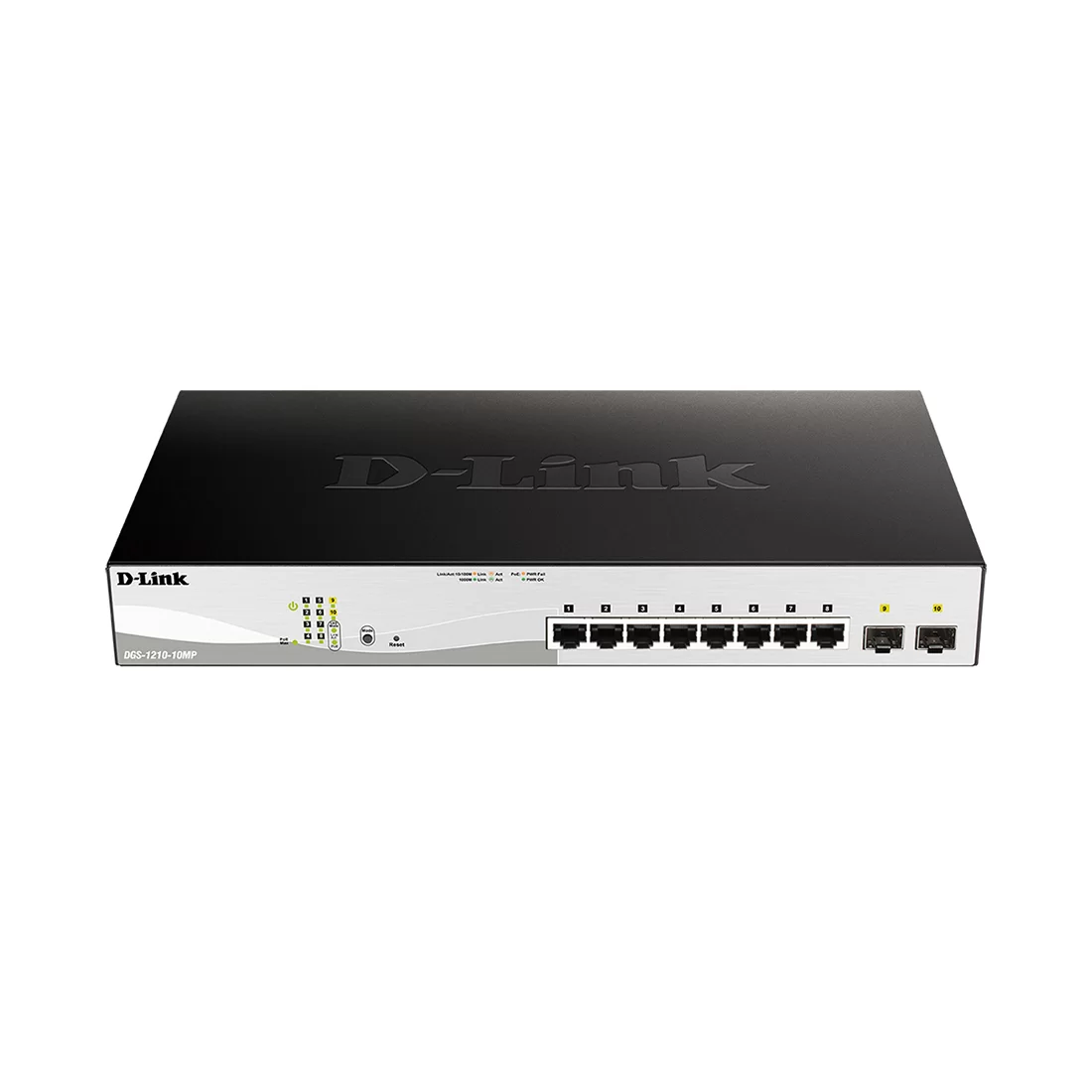 Коммутатор D-Link DGS-1210-10MP/F3A, 8 портов 1 Гбит/с, 2×SFP, PoE+, управляемый L2 – купить недорого с доставкой по Алматы и Казахстану