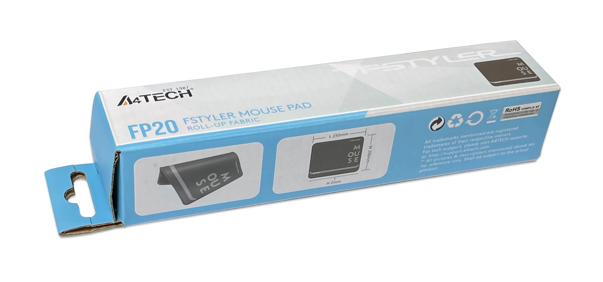 Коврик для мыши A4Tech Fstyler FP25, ткань, чёрный