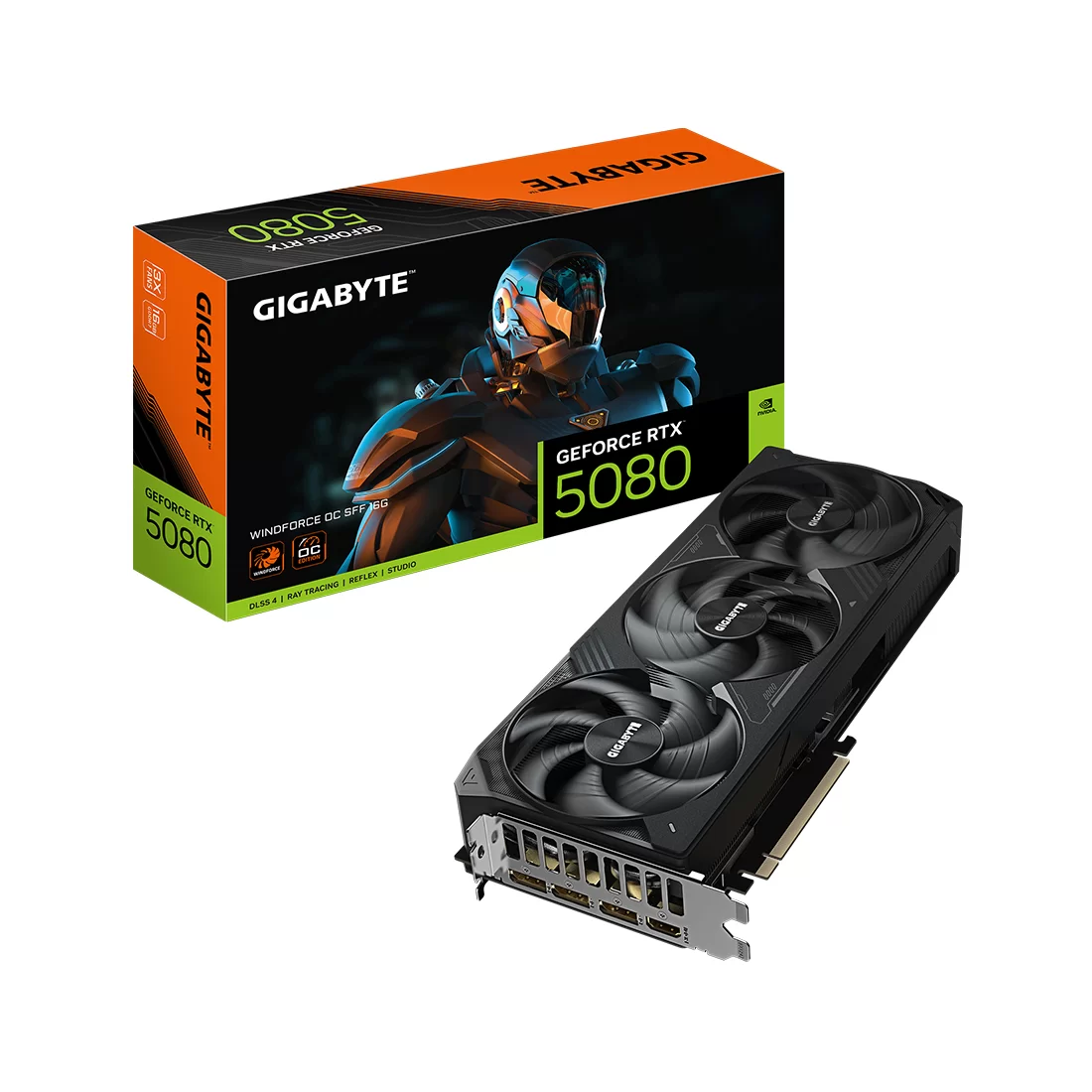 Видеокарта Gigabyte RTX 5080 Windforce OC SFF, 16 ГБ, GDDR7