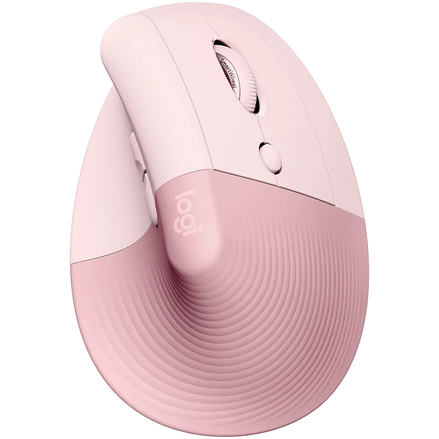 Мышь вертикальная беспроводная Logitech Lift Bluetooth Vertical Ergonomic, 6 кнопок, 4000 dpi, розовая – купить недорого с доставкой по Алматы и Казахстану