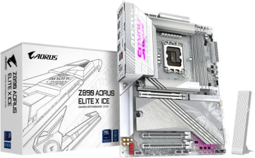 Материнская плата Gigabyte Z890 Aorus Elite X Ice 1.1, LGA1851 – купить недорого с доставкой по Алматы и Казахстану