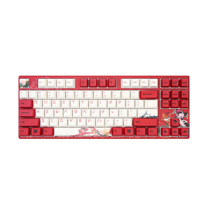 Клавиатура игровая механическая проводная Varmilo Koi VEM87 EC V2 Daisy, 87 клавиш, ANSI, красная (A33A039A8A3A01A034) — купить в Казахстане | neom.kz