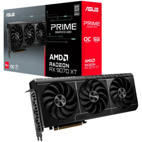 Видеокарта ASUS  Prime Radeon RX 9070 XT OC 16GB GDDR6 256bit HDMI 3xDP HDCP PRIME-RX9070XT-O16G