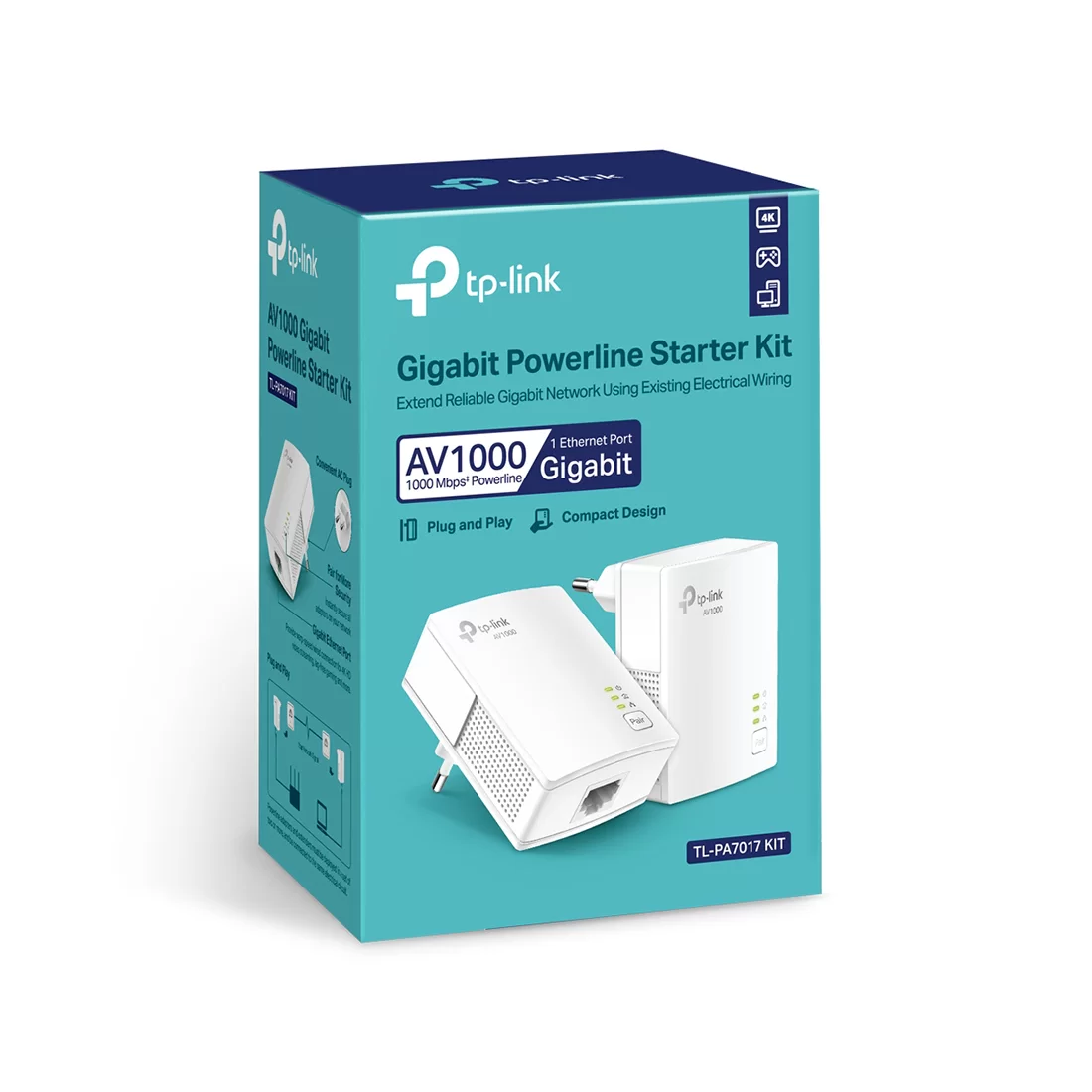 Комплект Powerline адаптеров TP-Link TL-PA7017 KIT – купить недорого с доставкой по Алматы и Казахстану