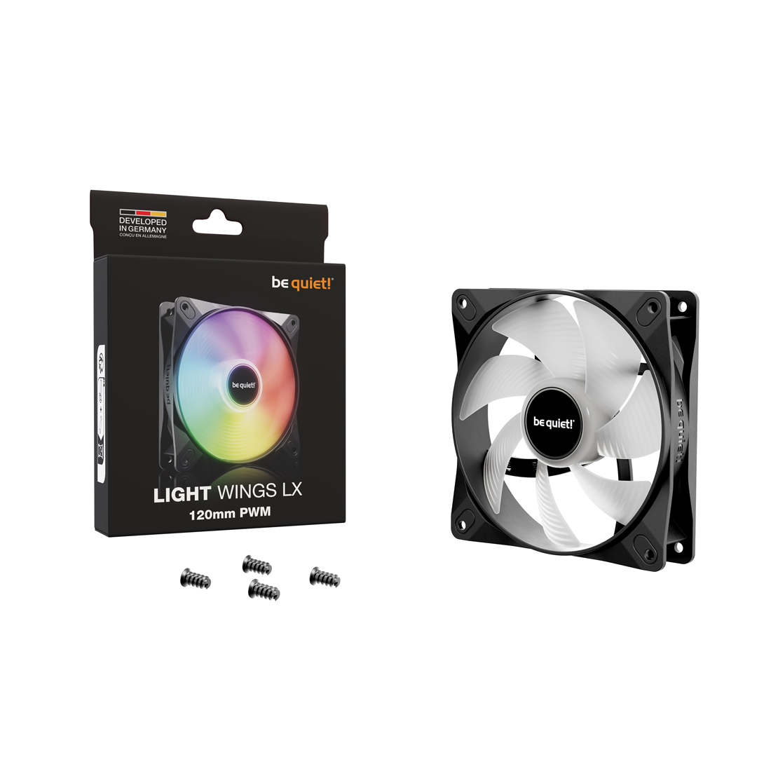 Вентилятор для корпуса be quiet! LIGHT WINGS LX Reverse 120 мм Black (BL132) – купить недорого с доставкой по Алматы и Казахстану