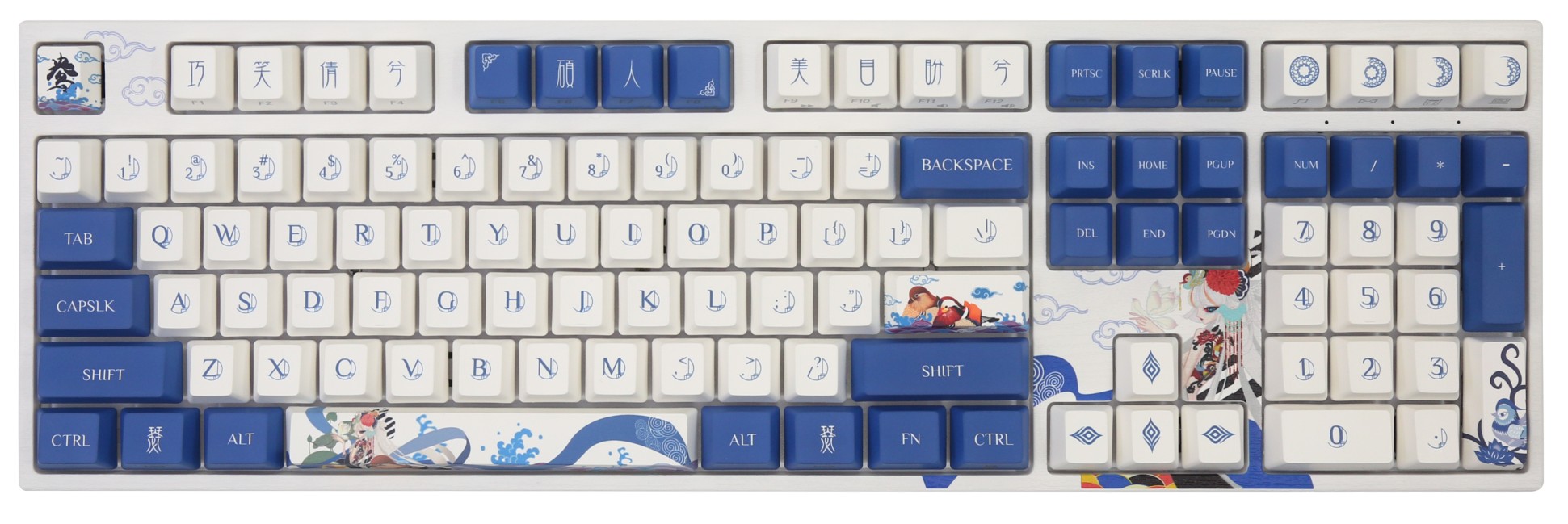 Клавиатура игровая механическая проводная Varmilo Lovebirds Yang (I) VEM108 EC V2 Daisy, 108 клавиш, ANSI, белая (A36A002A8A3A01A003) — купить в Казахстане | neom.kz