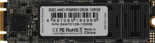 Твердотельный накопитель  128GB SDD AMD RADEON R3 Series M.2 SATA 2280 R520/W450 R3MS0128G8