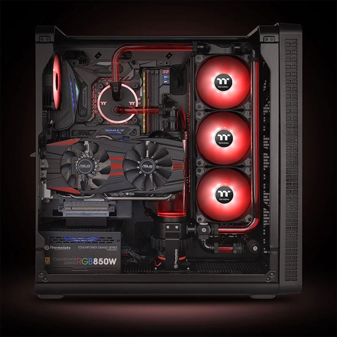 Кулер для компьютерного корпуса Thermaltake Pure A14 LED Red (Single Fan Pack) – купить недорого с доставкой по Алматы и Казахстану