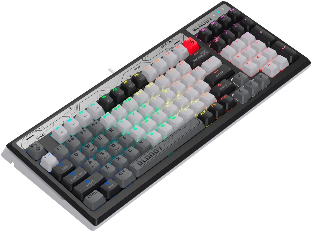 Клавиатура игровая проводная A4Tech Bloody B950, серая