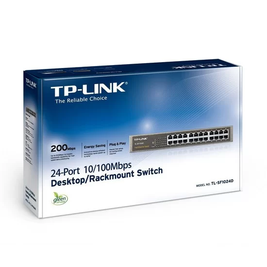 Коммутатор TP-Link TL-SF1024D, 24 порта 100 Мбит/с, неуправляемый – купить недорого с доставкой по Алматы и Казахстану