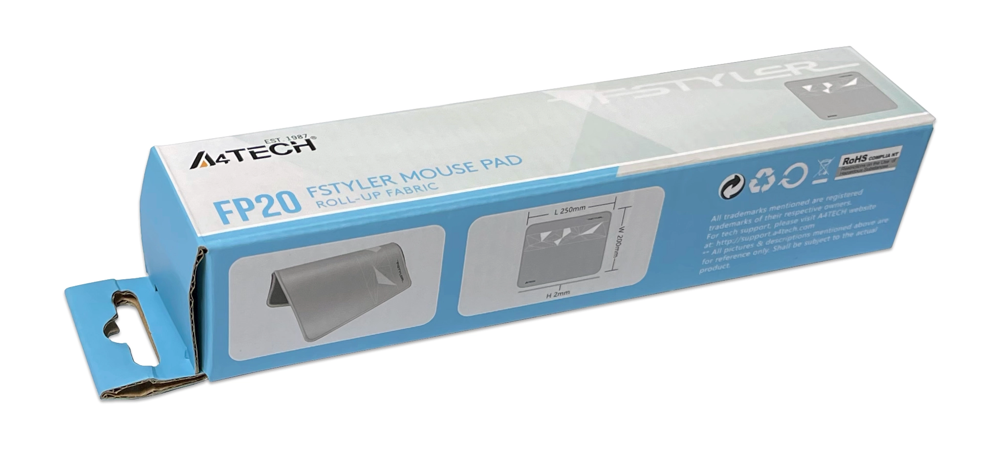 Коврик A4Tech Fstyler FP20-Silver <25*20*0.2cm, тканевое покрытие> фото 3