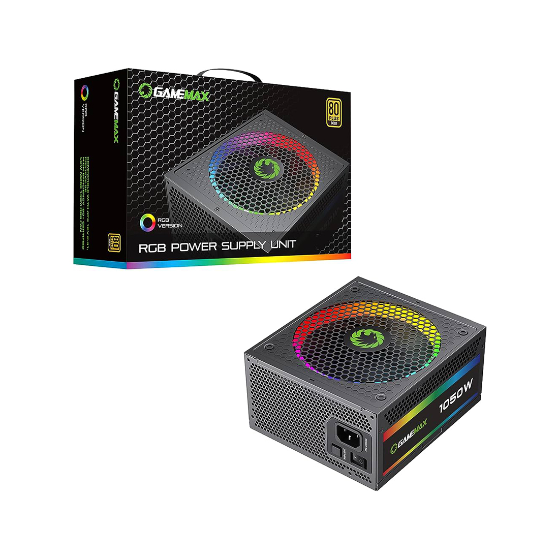 Блок питания Gamemax RGB-1050 PRO 5.1 BK Gold – купить недорого с доставкой по Алматы и Казахстану фото 3