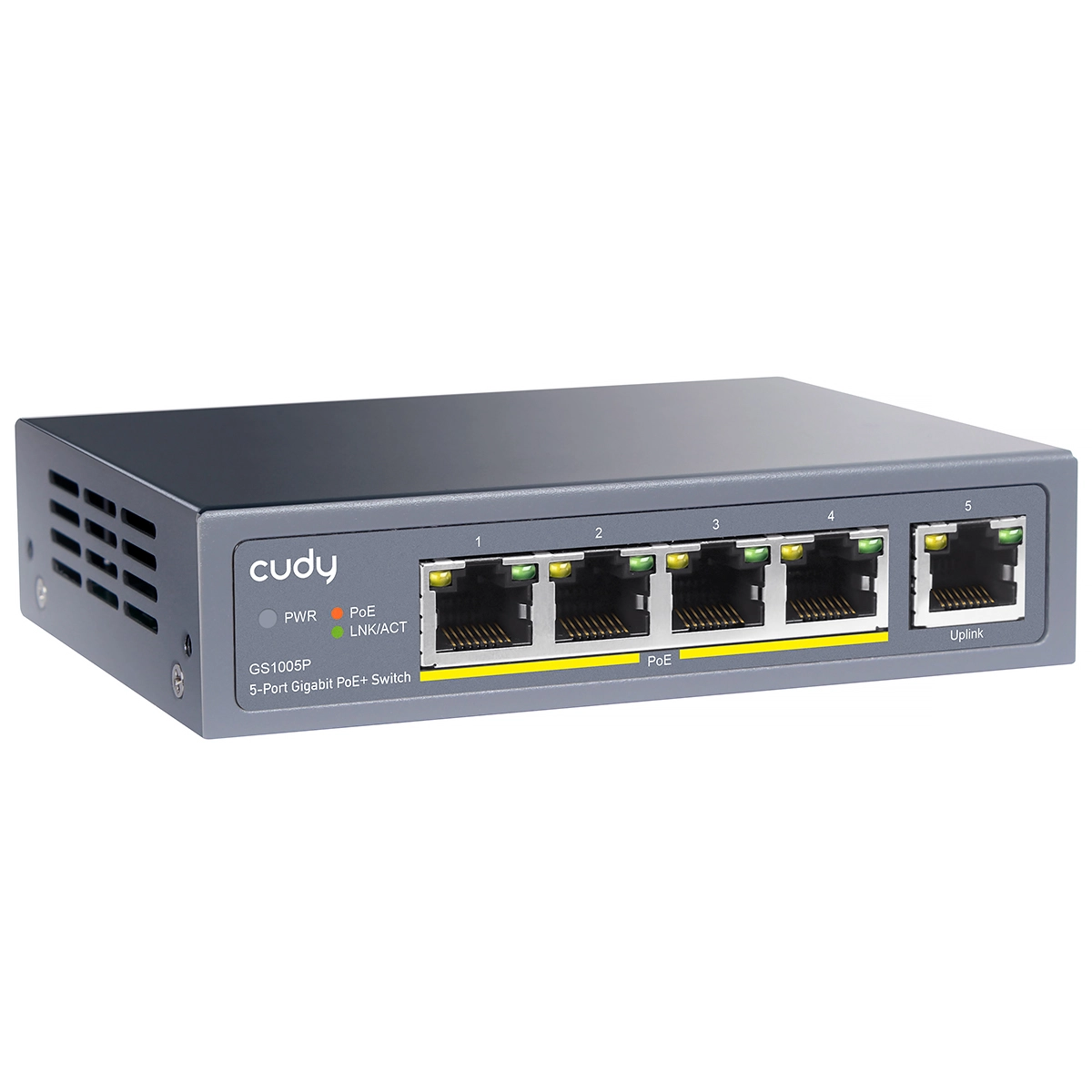 Коммутатор Cudy GS1005P, 5 портов 1 Гбит/с, PoE+
