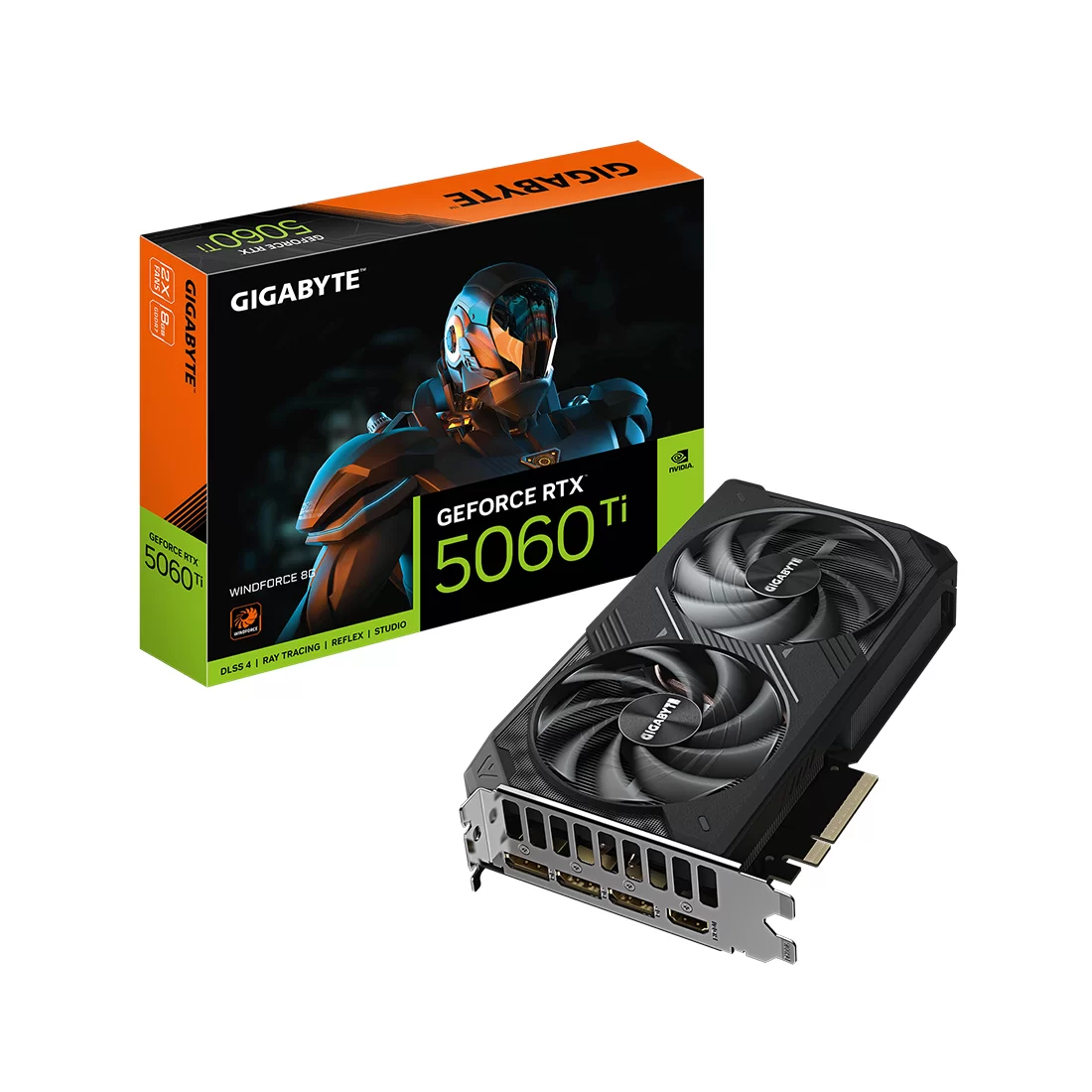 Видеокарта Gigabyte GeForce RTX 5060 Ti Windforce 8GB GDDR7 (GV-N506TWF2-8GD)