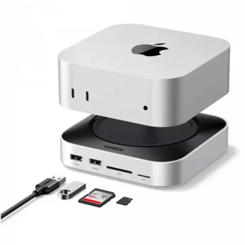 Подставка с хабом UGREEN CM841 11-в-1, подключение USB-C, 7 портов USB, картридер SD/microSD — купить в Казахстане | neom.kz