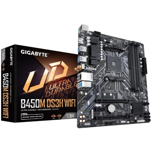 Материнская плата Gigabyte B450M DS3H WIFI AM4 B450 DDR4 Micro ATX