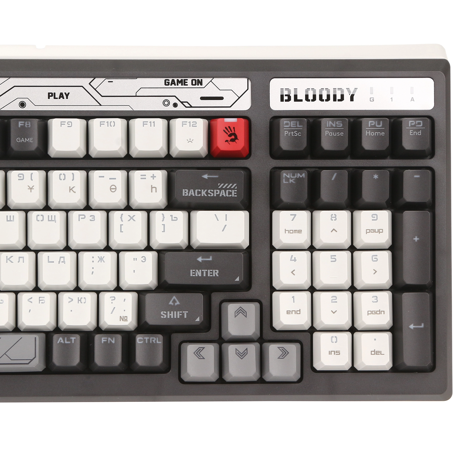 Клавиатура игровая оптико-механическая проводная A4Tech Bloody B950, серая – купить недорого с доставкой по Алматы и Казахстану фото 4