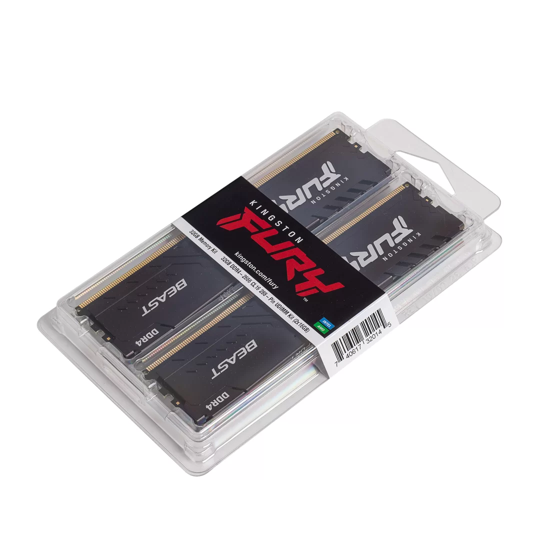 Комплект модулей памяти Kingston FURY Beast KF432C16BBK2/16 DDR4 16GB (Kit 2x8GB) – купить недорого с доставкой по Алматы и Казахстану