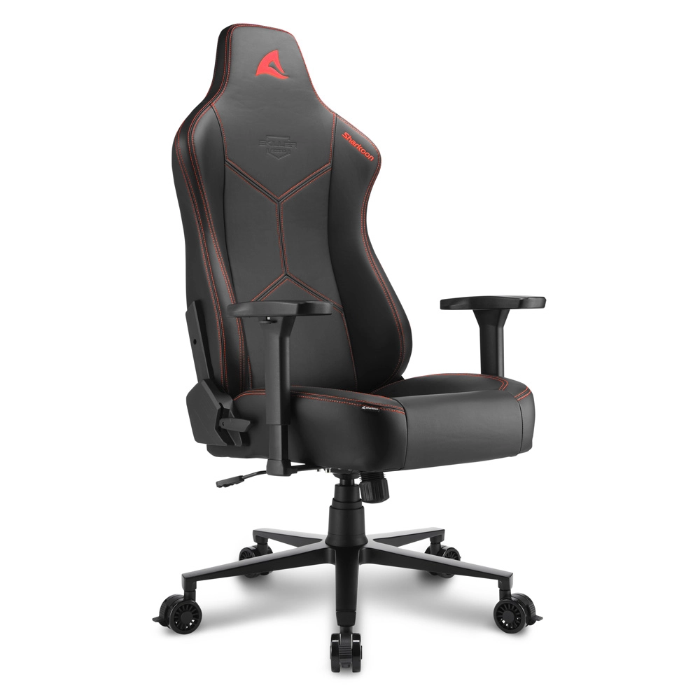 Игровое компьютерное кресло Sharkoon Skiller SGS30, экокожа, до 130 кг, чёрно-красное