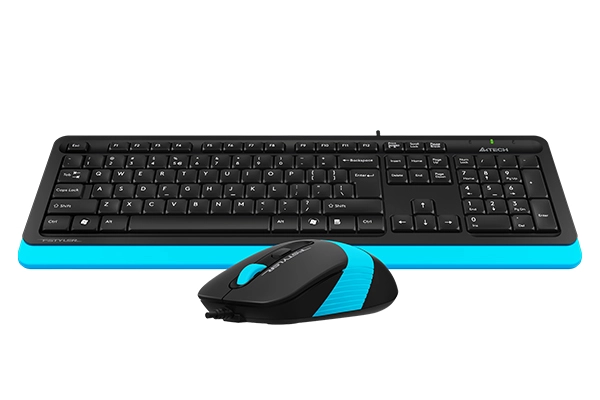 Комплект клавиатура + мышь проводной A4Tech Fstyler F1010, синий
