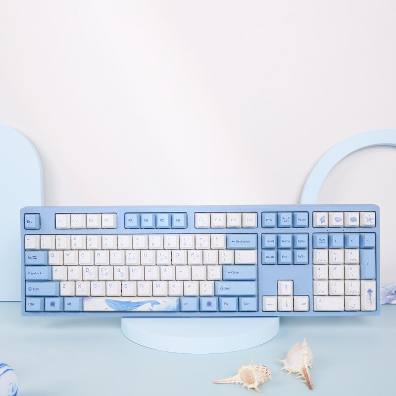 Клавиатура игровая механическая проводная Varmilo Sea Melody VEM108 EC V2 Daisy, 108 клавиш, ANSI, голубая (A36A038A8A3A01A033) – купить недорого с доставкой по Алматы и Казахстану