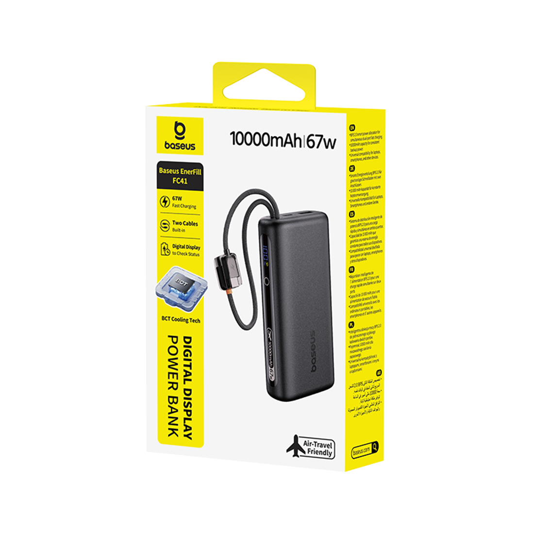 Внешний аккумулятор Baseus EnerFill FC41 Power Bank 10000mAh 67W Cosmic Black – купить недорого с доставкой по Алматы и Казахстану