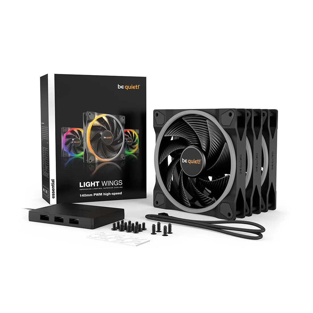Комплект вентиляторов для корпуса Bequiet! Light Wings, 140mm, PWM – купить недорого с доставкой по Алматы и Казахстану