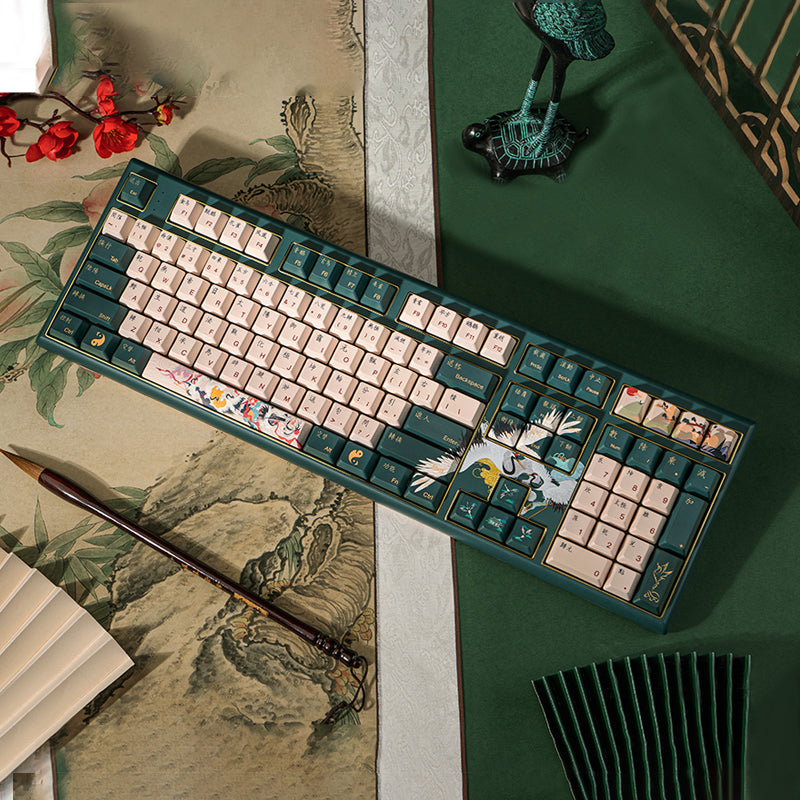 Клавиатура игровая механическая проводная Varmilo Crane of Lure VBM108 EC V2 Daisy, 108 клавиш, ANSI, зелёная (A01A037A8A4A01A031) – купить недорого с доставкой по Алматы и Казахстану