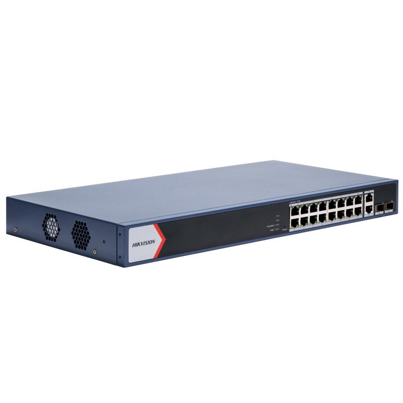 Коммутатор Hikvision DS-3E1520P-EI, 18 портов 1 Гбит/с, PoE, управляемый L2