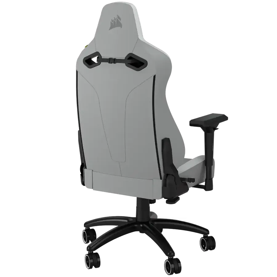 CORSAIR TC200 Leatherette Gaming Chair, Standard Fit - Light Grey/White – купить недорого с доставкой по Алматы и Казахстану