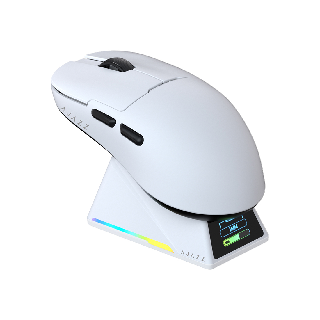 Мышь игровая беспроводная AJAZZ AJ159 APEX, 42000 dpi, белая – купить недорого с доставкой по Алматы и Казахстану