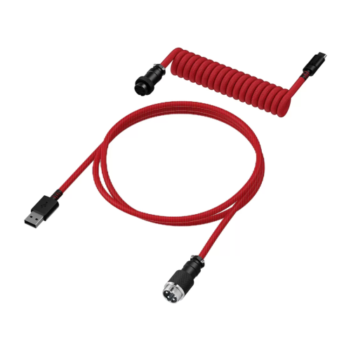 Провод для механической клавиатуры HyperX USB-C Coiled Cable Red-Black 6J677AA — купить в Казахстане | neom.kz