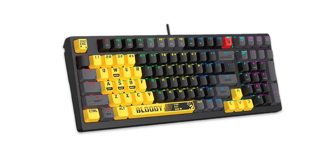 Клавиатура игровая механическая проводная A4Tech Bloody S98-Lime