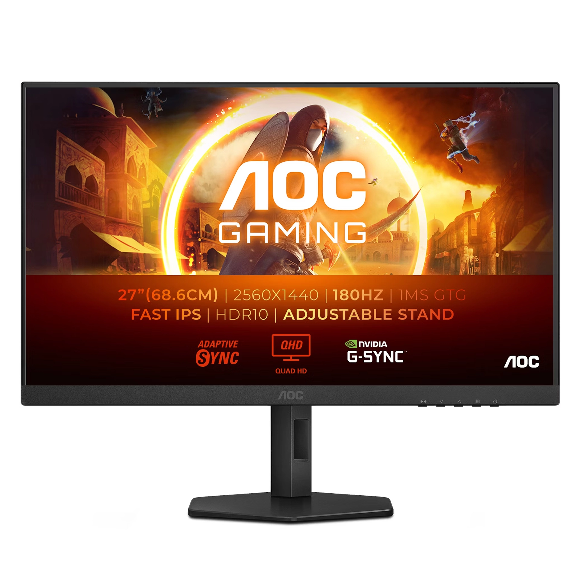 Монитор AOC Q27G4XF/01 27" QHD Fast IPS 180Hz (Q27G4XF/01) – купить недорого с доставкой по Алматы и Казахстану