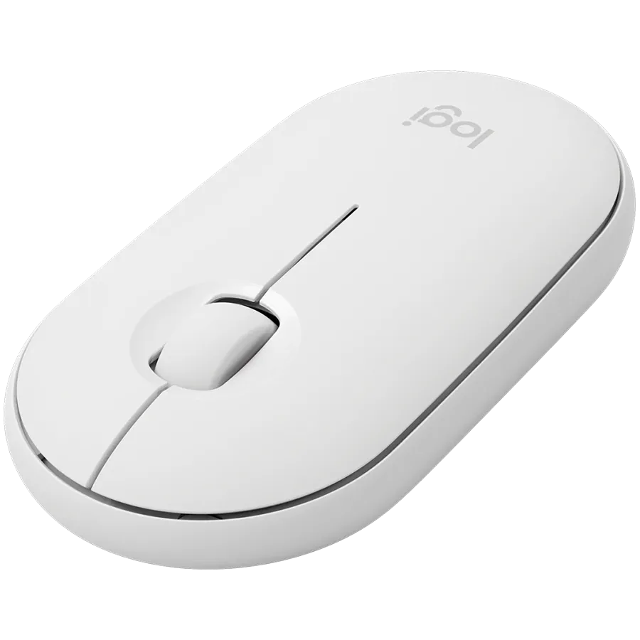 Мышь беспроводная Logitech M350S Pebble 2 Bluetooth, 5 кнопок, 4000 dpi, белая – купить недорого с доставкой по Алматы и Казахстану